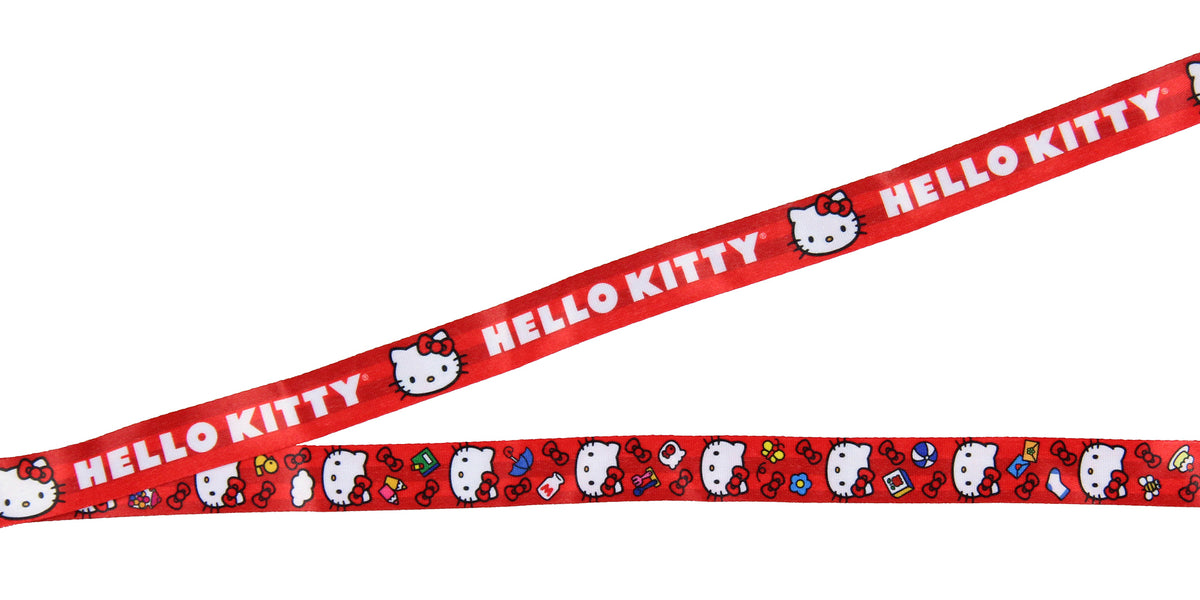 Sanrio Hello Kitty Classic ID Badge Holder Lanyard w/ 2" Raised Pendant