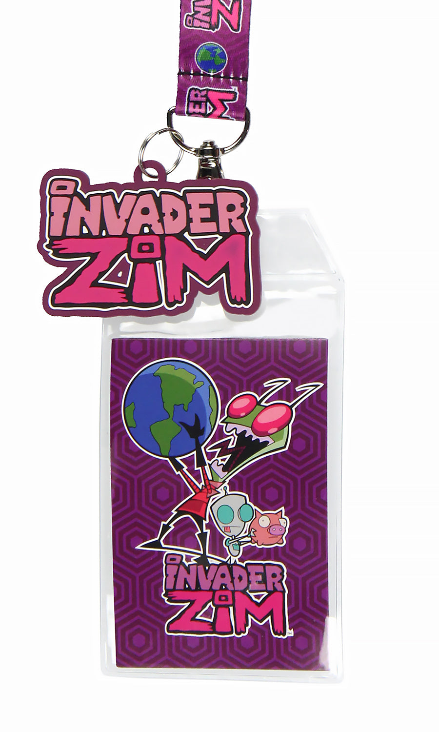 Invader Zim and Gir ID Badge Holder Lanyard w/ 2" Logo Pendant
