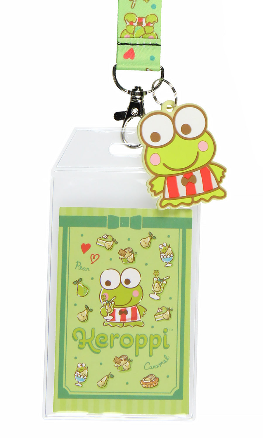 Sanrio Keroppi ID Badge Holder Lanyard w/ 2" Character Pendant