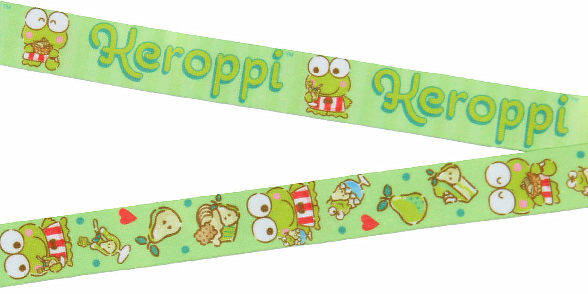 Sanrio Keroppi ID Badge Holder Lanyard w/ 2" Character Pendant