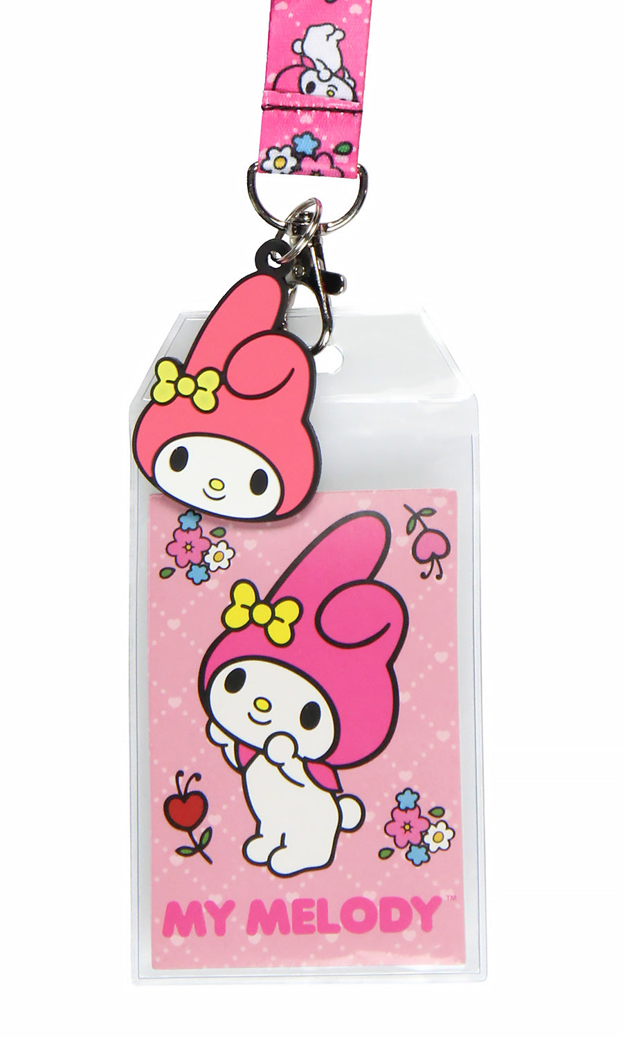 Sanrio My Melody ID Badge Holder Lanyard w/ 2" Character Head Pendant