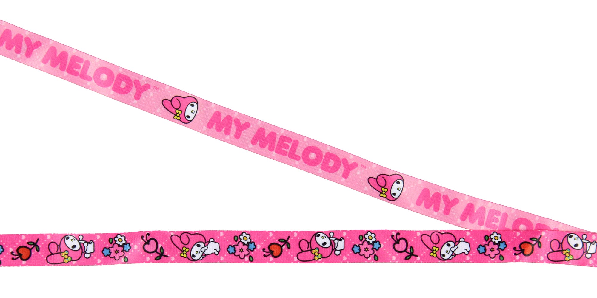 Sanrio My Melody ID Badge Holder Lanyard w/ 2" Character Head Rubber Pendant