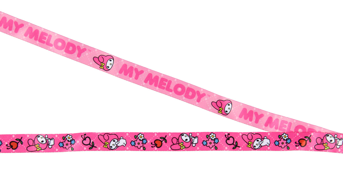 Sanrio My Melody ID Badge Holder Lanyard w/ 2" Character Head Pendant