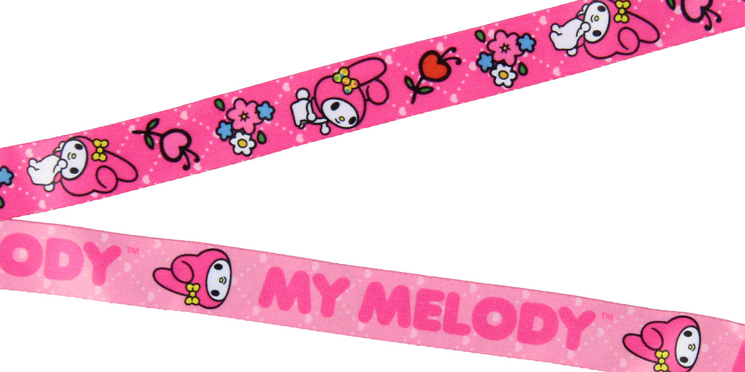 Sanrio My Melody ID Badge Holder Lanyard w/ 2" Character Head Pendant