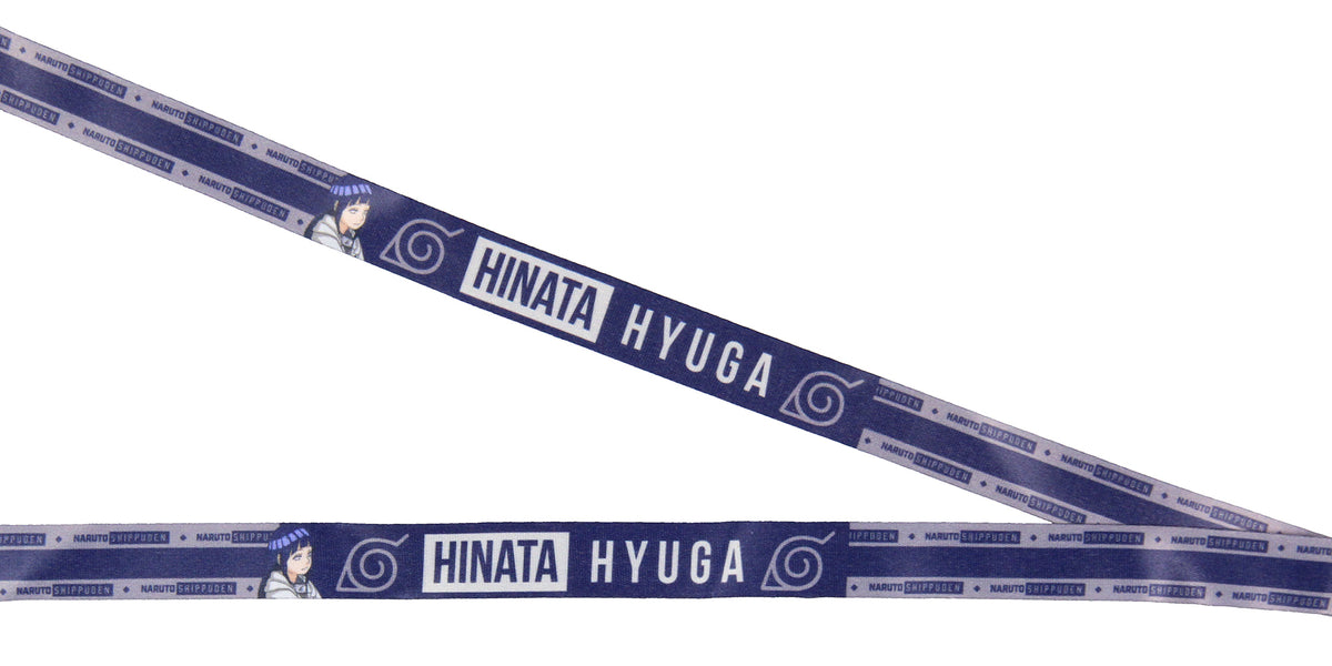 Naruto Hinata Hyuga ID Badge Holder Lanyard w/ Hidden Leaf Village Pendant