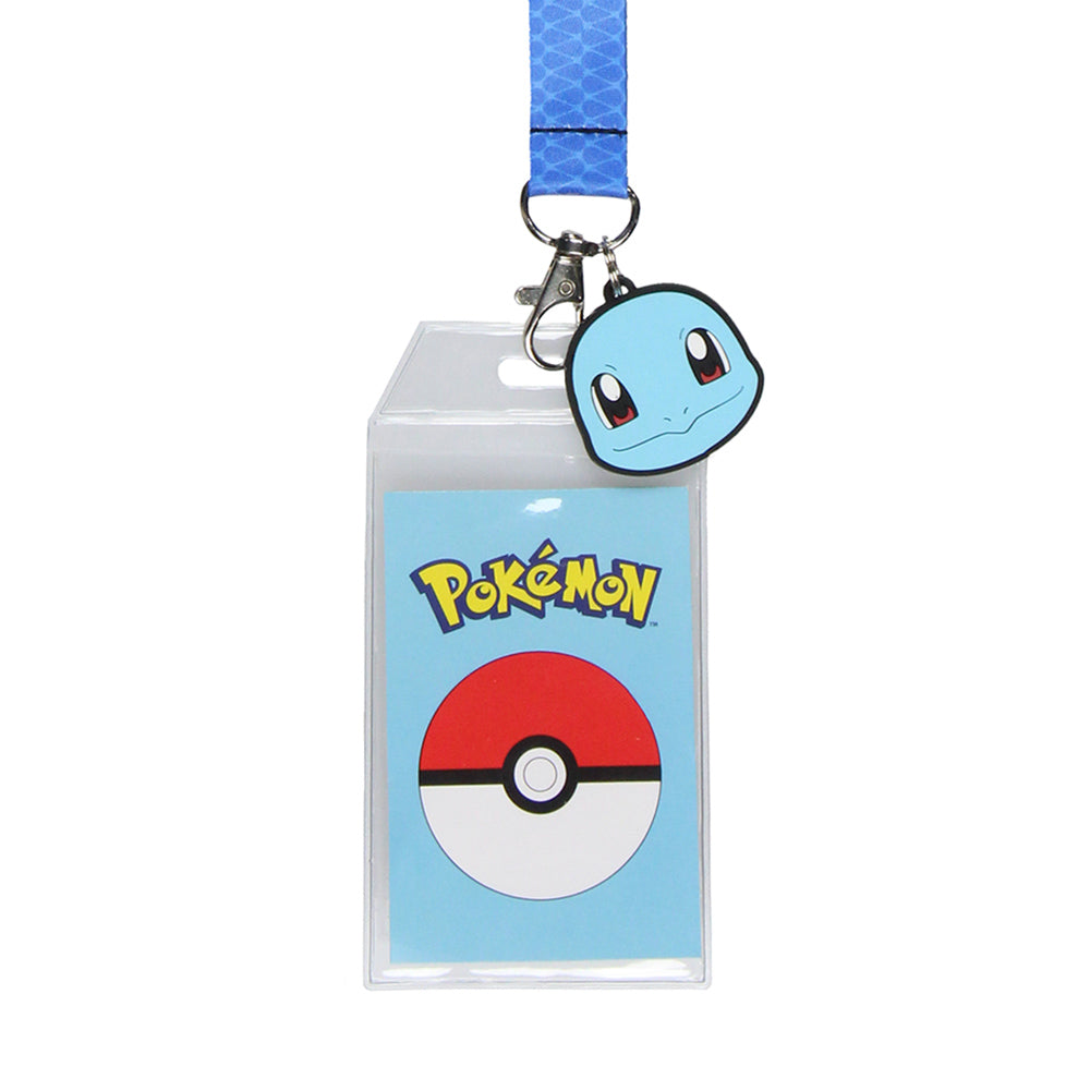 Pokemon Squirtle 007 ID Badge Holder Charm 2-Sided Breakaway Lanyard