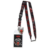 Stranger Things Hellfire Club ID Badge Holder Lanyard w/ 2" Rubber Pendant