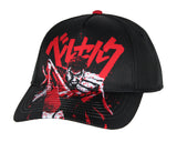 Berserk Hat Anime Manga Guts Logo Precurve Bill Snapback Hat Cap