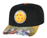 Dragon Ball Z Anime 4 Star Dragon Ball Halftone Goku Gohan Precurve Snapback Hat