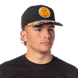 Dragon Ball Z Anime 4 Star Dragon Ball Halftone Goku Gohan Precurve Snapback Hat