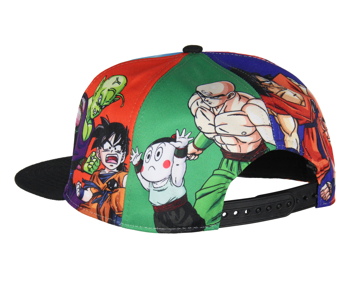 Dragon Ball Z Anime Hat Vegeta Saga Character Panel Flatbill Snapback Cap