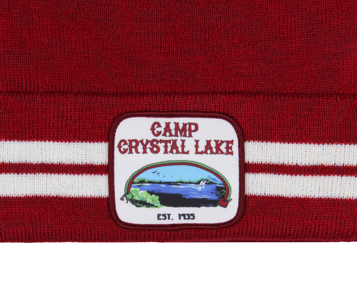 Friday The 13th Beanie Camp Crystal Lake Sign Patch Knit Beanie Hat Cap