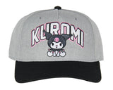 Sanrio Adult Kuromi Embroidered Precurve Snapback Cap Hat OSFM
