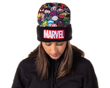 Marvel Comics Beanie Kawaii Multi Character Embroidered Knit Beanie Hat Cap