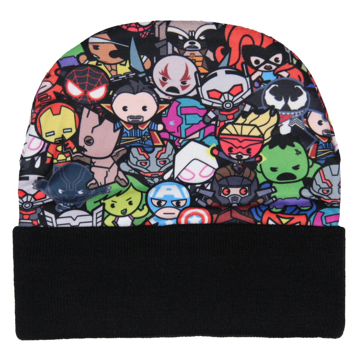 Marvel Comics Beanie Kawaii Multi Character Embroidered Knit Beanie Hat Cap