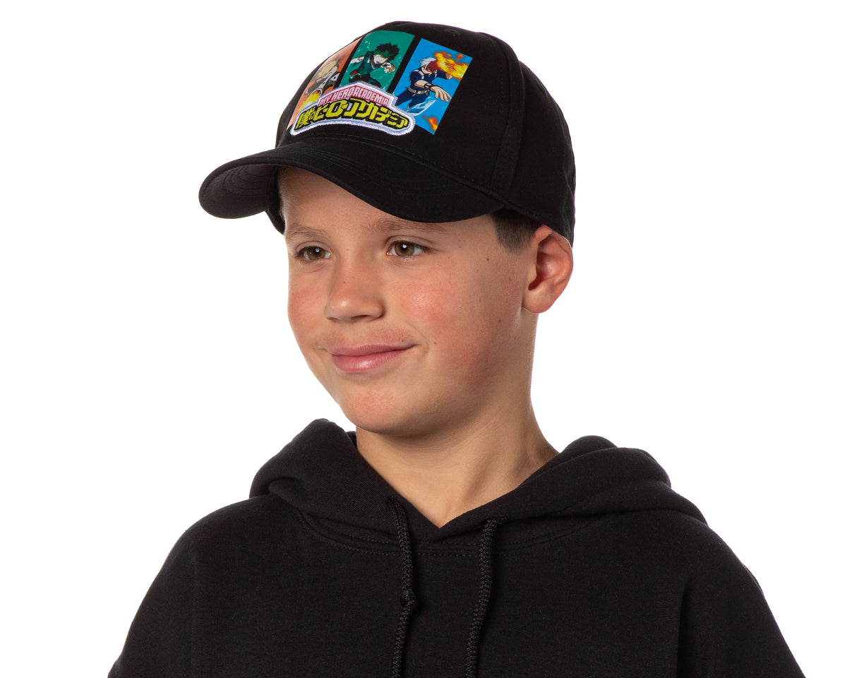 My Hero Academia Anime Boys Hat Deku Shoto Bakugo Panel Adustable Snapback Cap