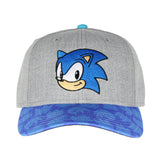 Sonic The Hedgehog Embroidered Face Pre-Curved Bill Adjustable Snapback Hat Cap