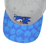 Sonic The Hedgehog Embroidered Face Pre-Curved Bill Adjustable Snapback Hat Cap