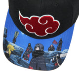 Naruto Shippuden Akatsuki Red Cloud Character Bill Adjustable Snapback Hat Cap