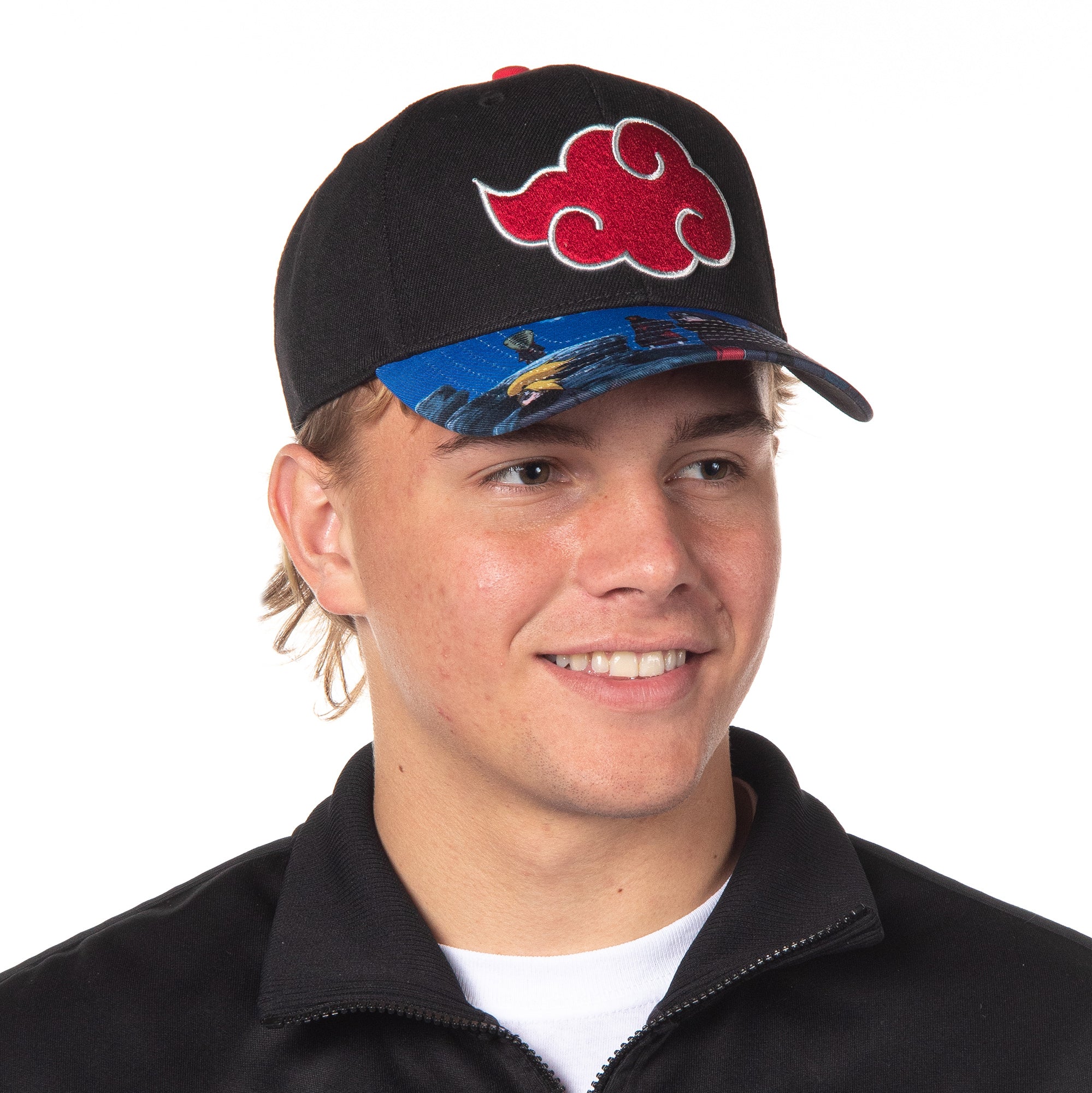 Naruto Shippuden Akatsuki Red Cloud Character Bill Adjustable Snapback Hat Cap