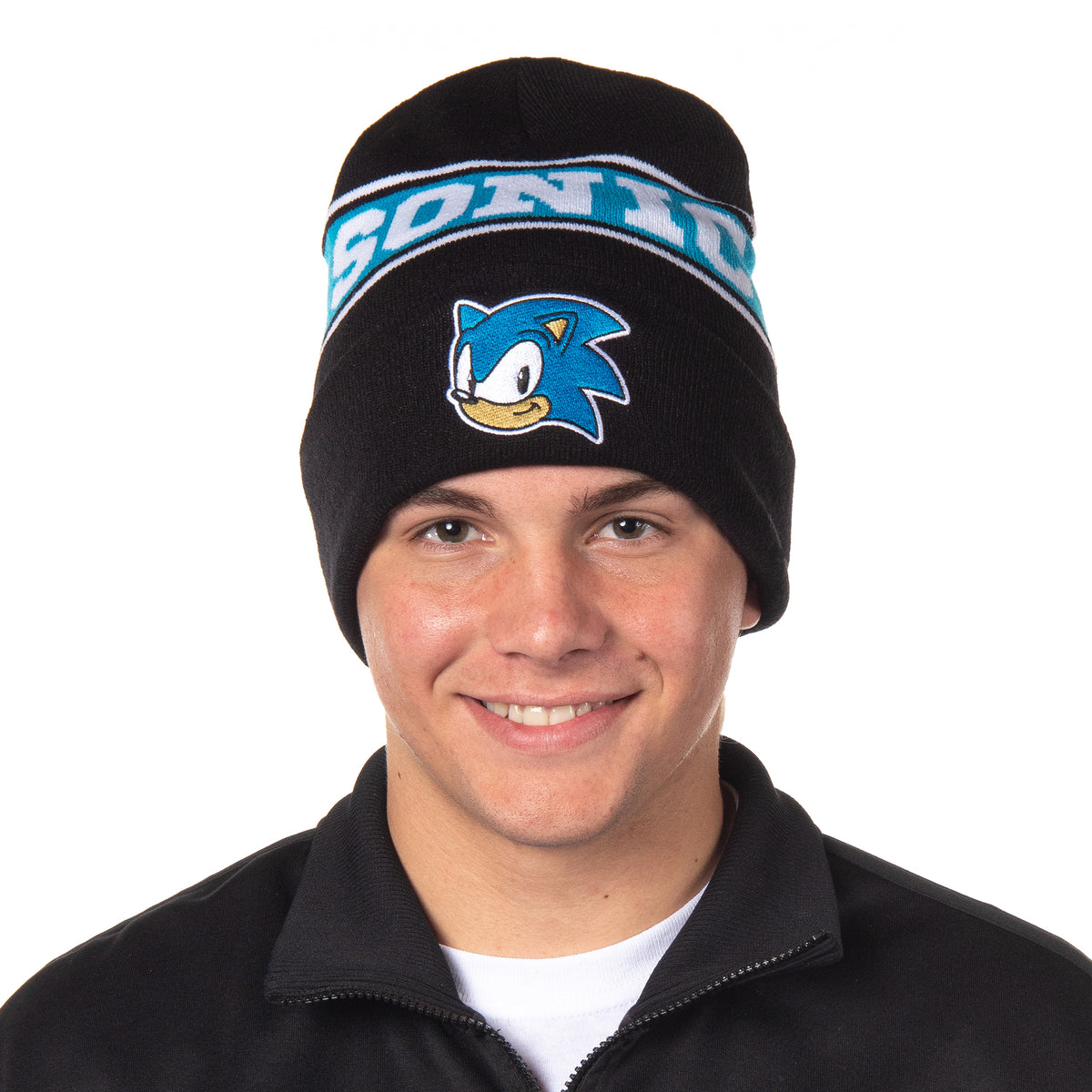 Sonic The Hedgehog Beanie Embroidered Classic Character Cuff Knit Beanie Hat Cap