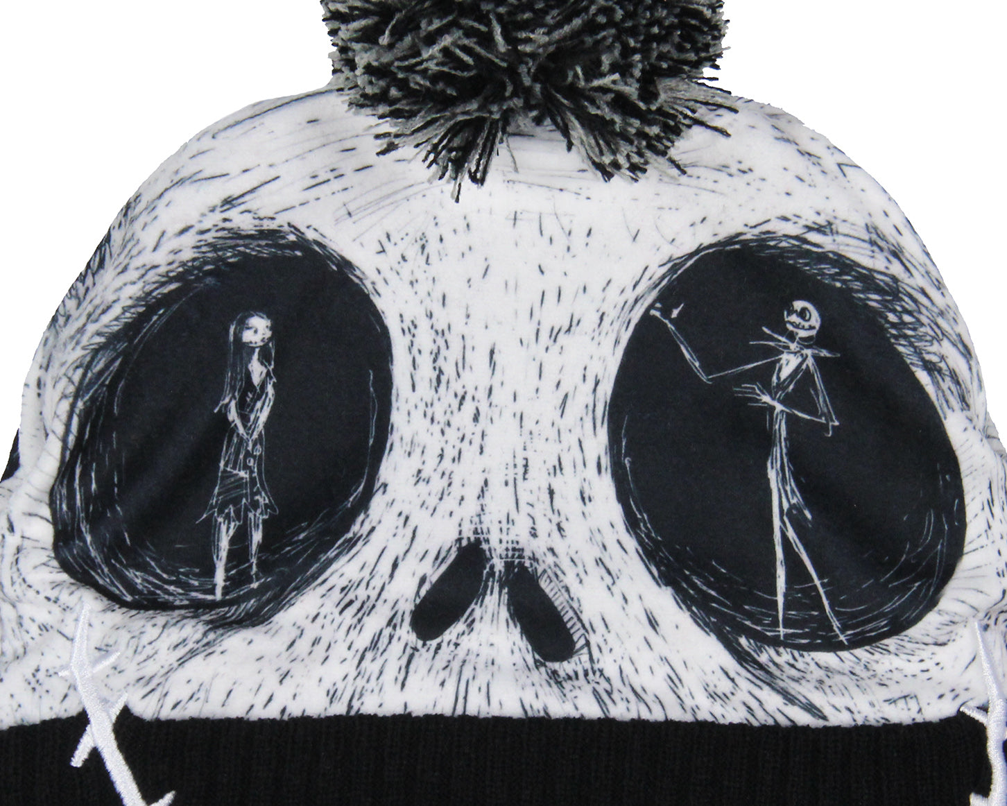 Disney Nightmare Before Christmas Jack Skellington Sublimated Knit Beanie Hat