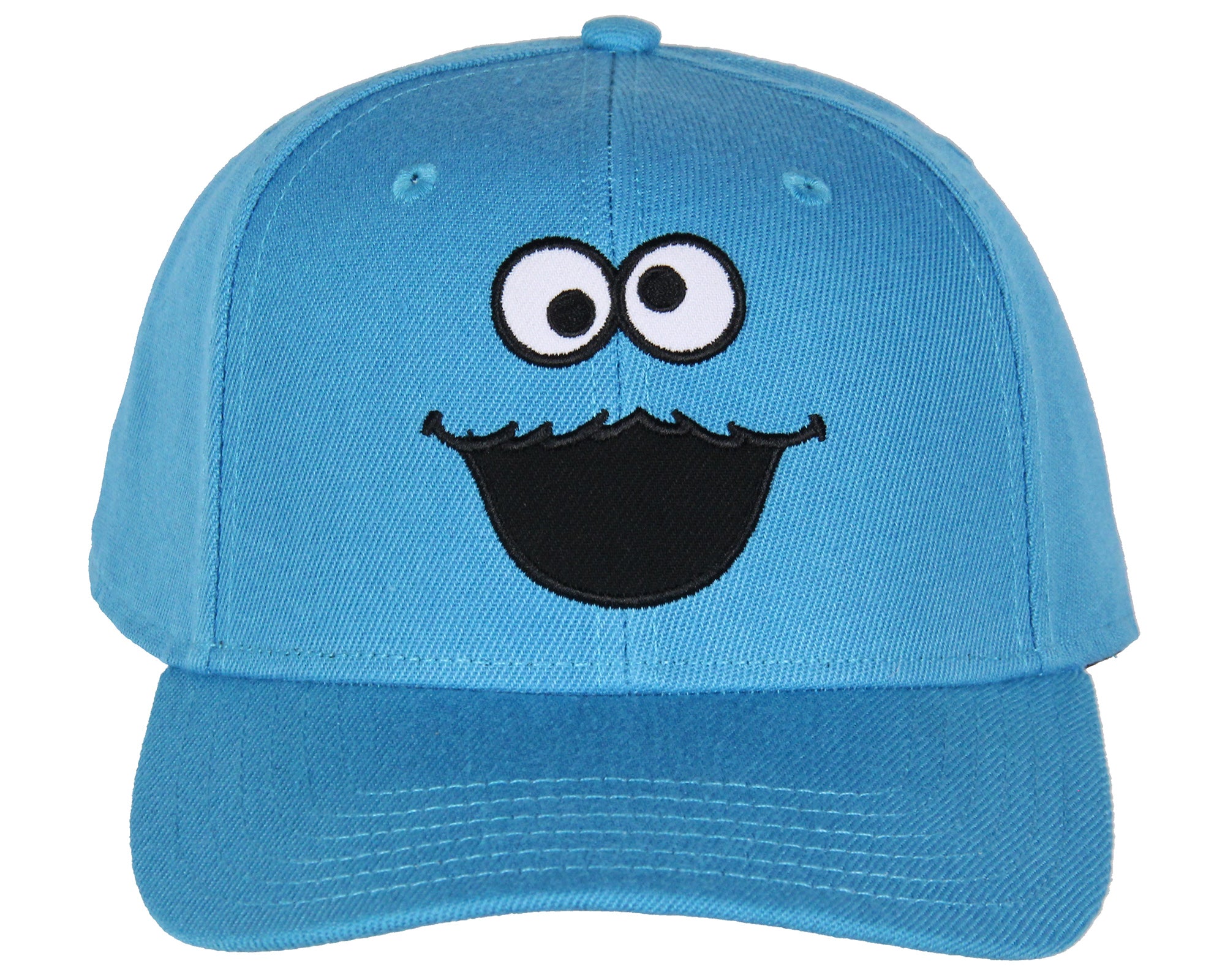 Sesame Street Cookie Monster Mens Snapback Hat Adult Precurve Adjustable Hat Cap