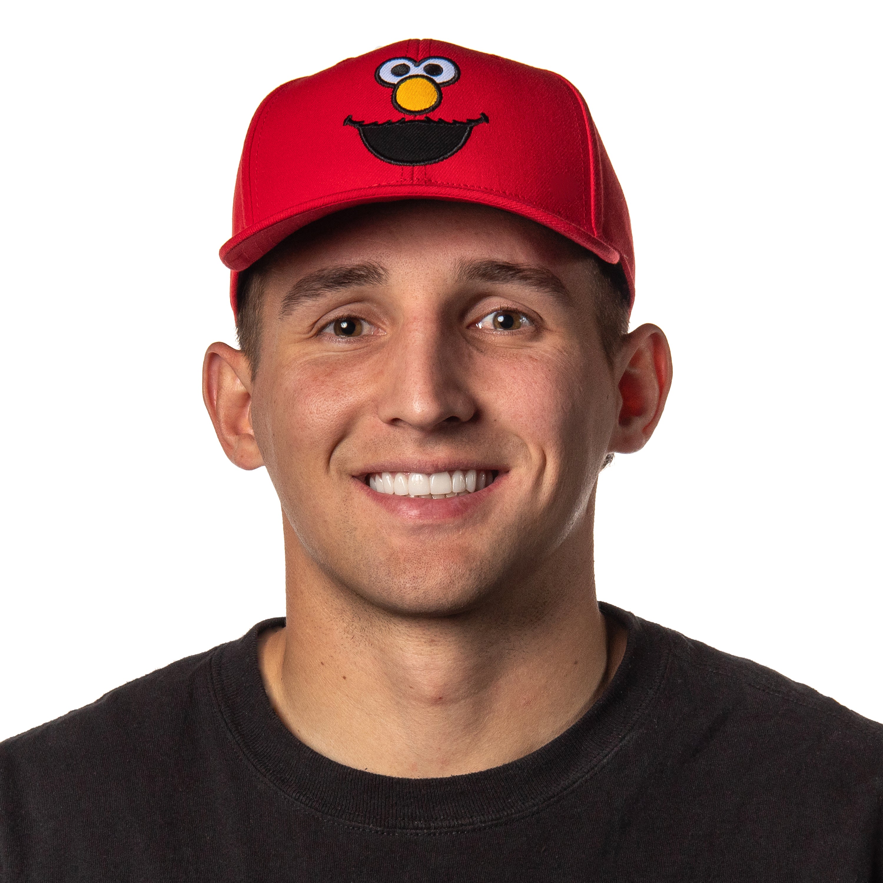 Sesame Street Adult Elmo Face Embroidered Design Snapback Baseball Cap Hat OSFM