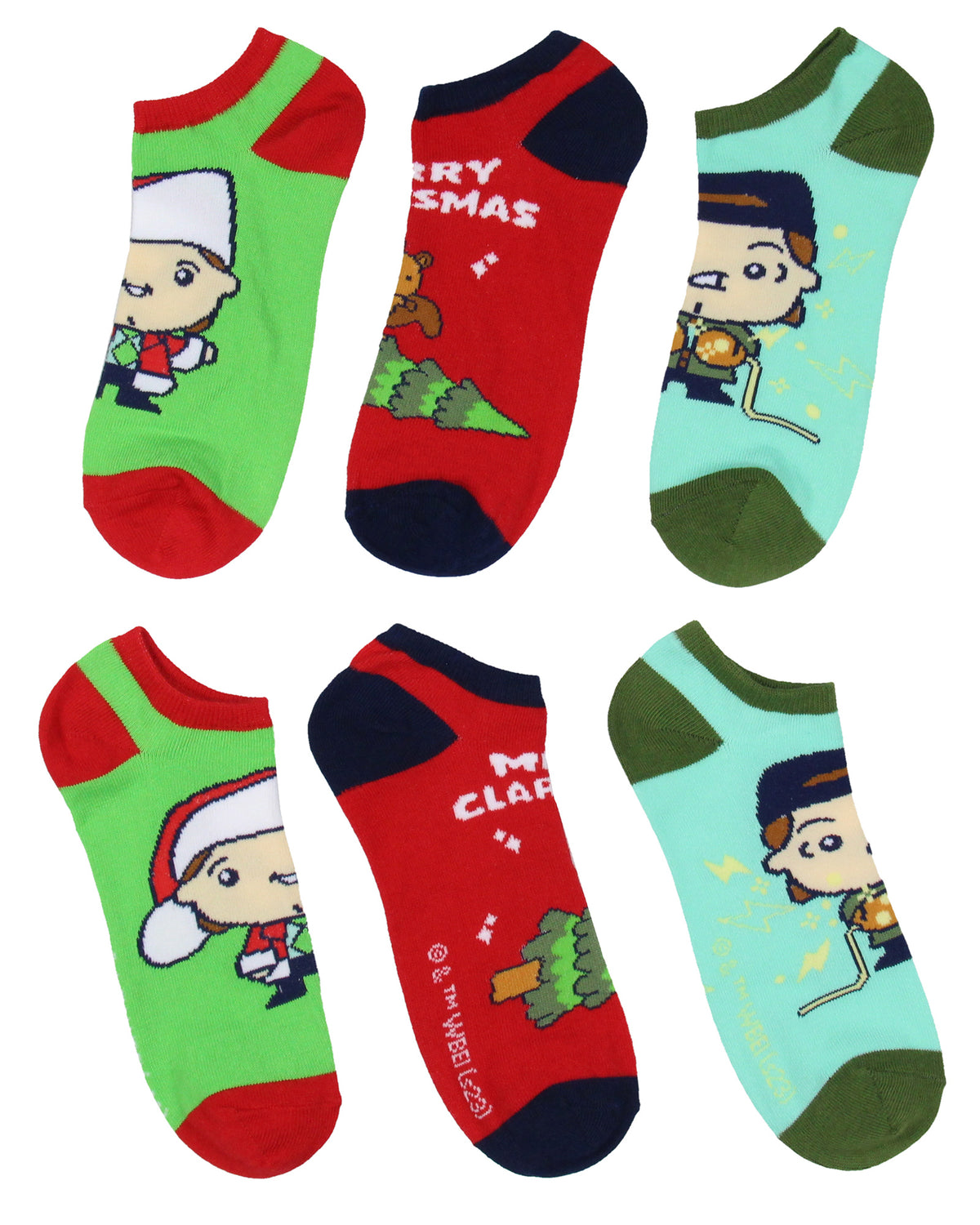 National Lampoon Christmas Vacation Adult Merry Clarksmas 5-Pack No-Show Socks