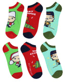 National Lampoon Christmas Vacation Adult Merry Clarksmas 5-Pack No-Show Socks