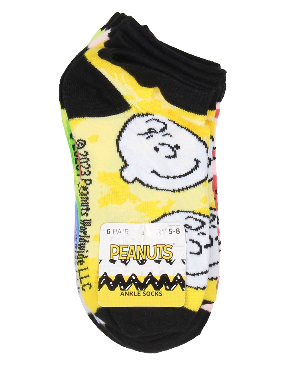 Peanuts Kids Charlie Brown Snoopy And Woodstock Youth Low Cut Ankle Socks 6 Pack