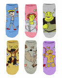 Shrek Women's Franchise Characters And Mushrooms No-Show Ankle Socks 6 Pair Pack