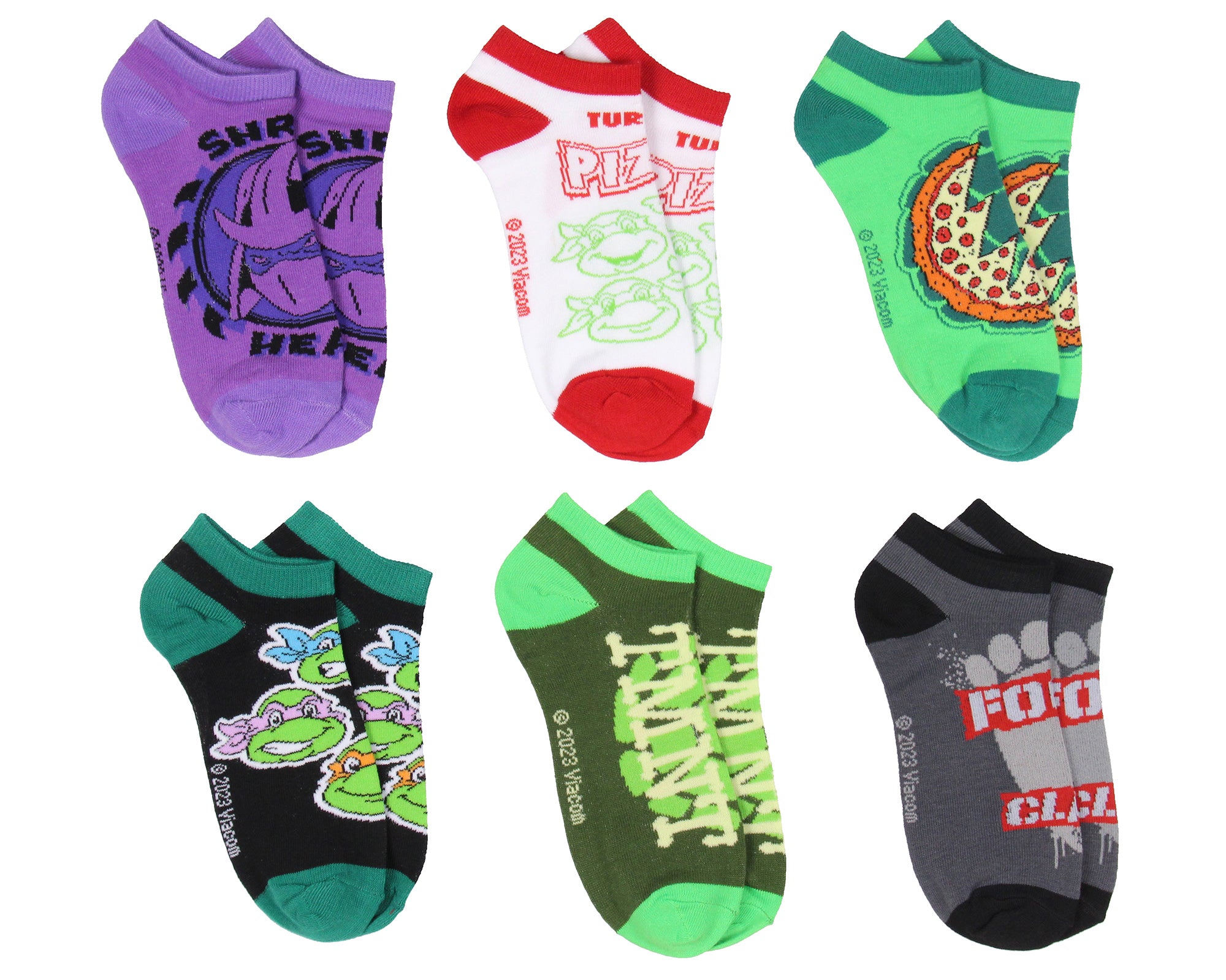 Teenage Mutant Ninja Turtles Socks Adult TMNT Themed Designs Mix And Match Ankle Socks