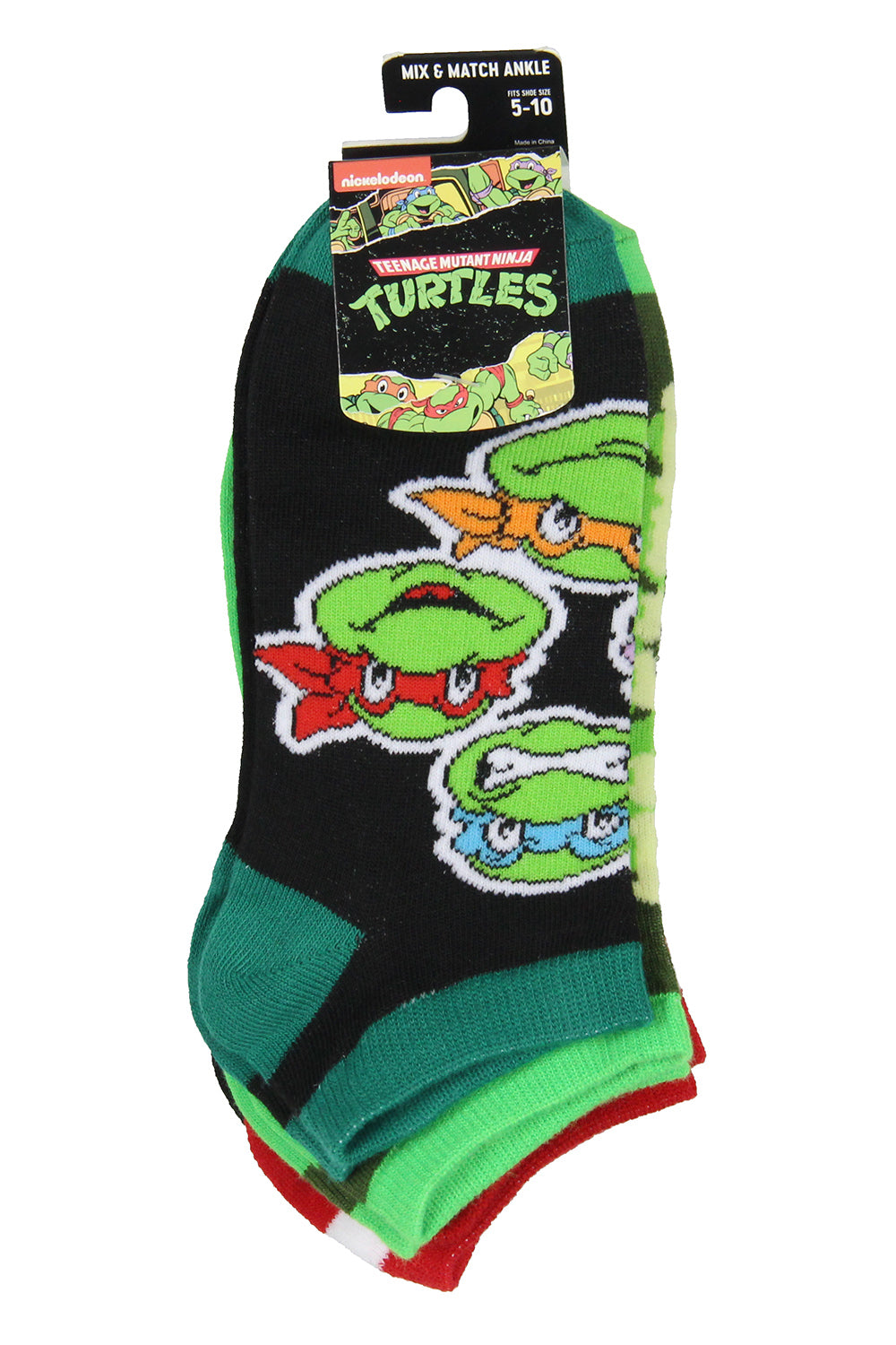 Teenage Mutant Ninja Turtles Socks Adult TMNT Themed Designs Mix And Match Ankle Socks