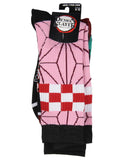 Demon Slayer Anime Tanjiro And Nezuko Character Athletic Mid-Calf Socks 3 Pairs