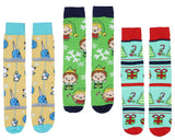 Elf The Movie Adult Holiday Buddy Inspired 6-Pack Crew Socks For Men And Women