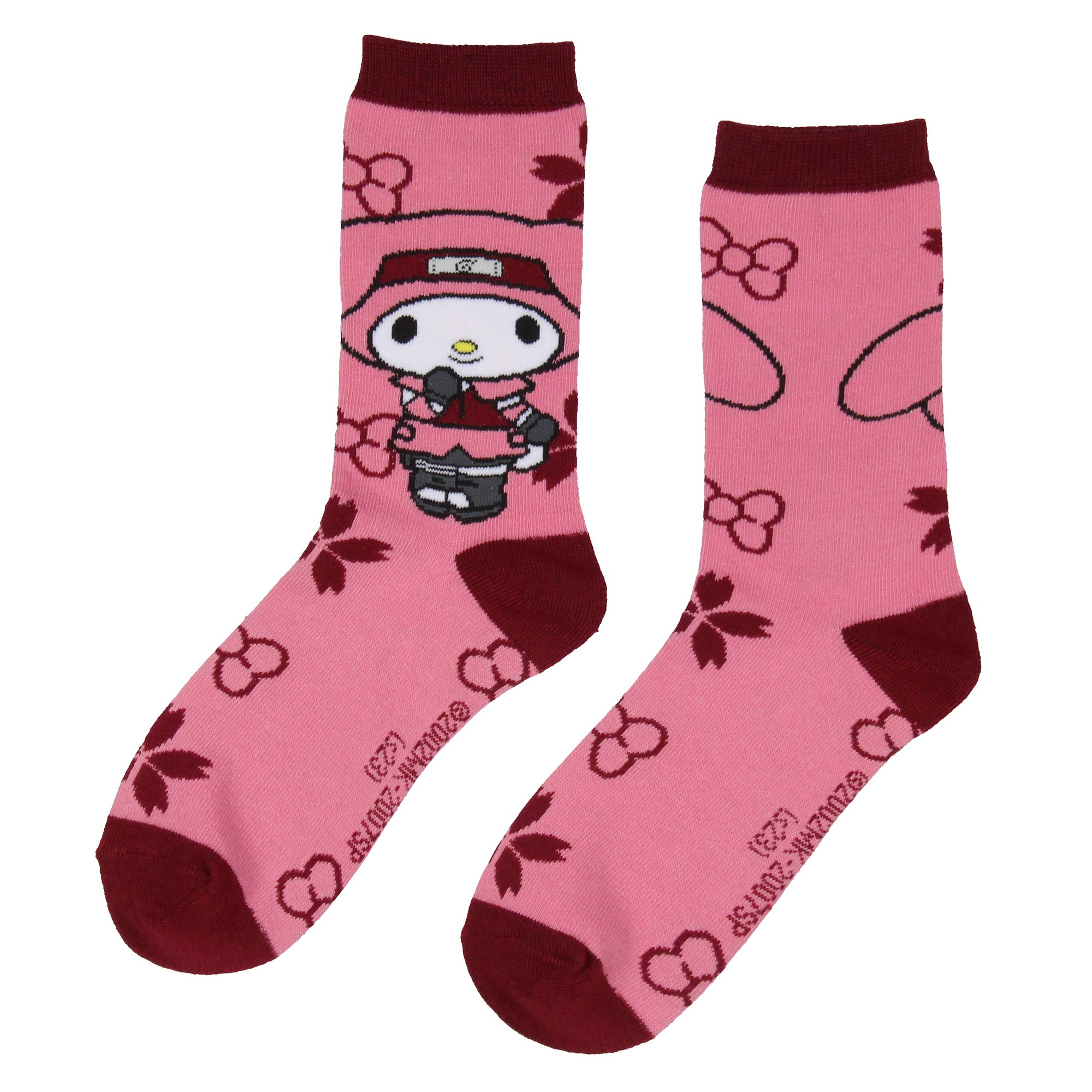 Naruto Shippuden X Hello Kitty And Friends Adult 3-Pack Crew Socks