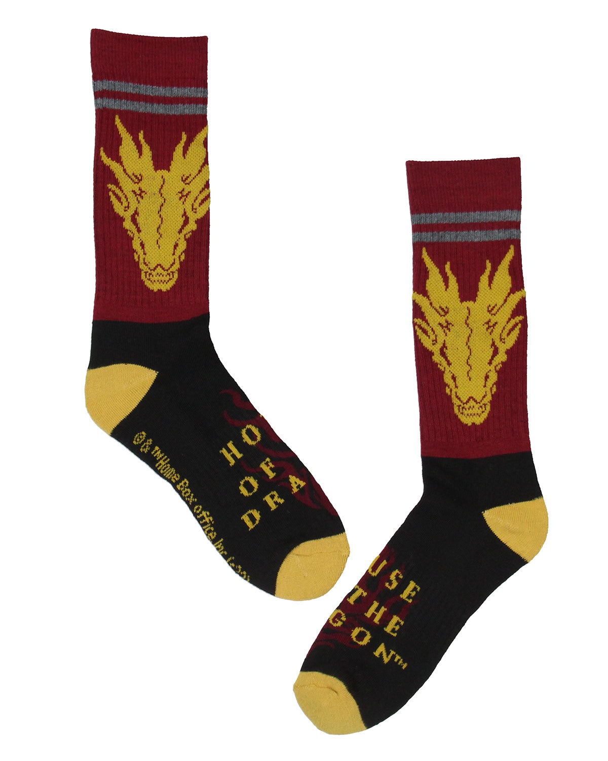 Game Of Throne: House Of The Dragon Targaryen Athletic Mid-Calf Socks 2 Pairs