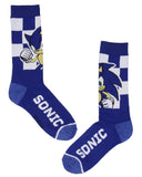 Sonic The Hedgehog Adult Checker Board Character Design 3-Pack Crew Socks