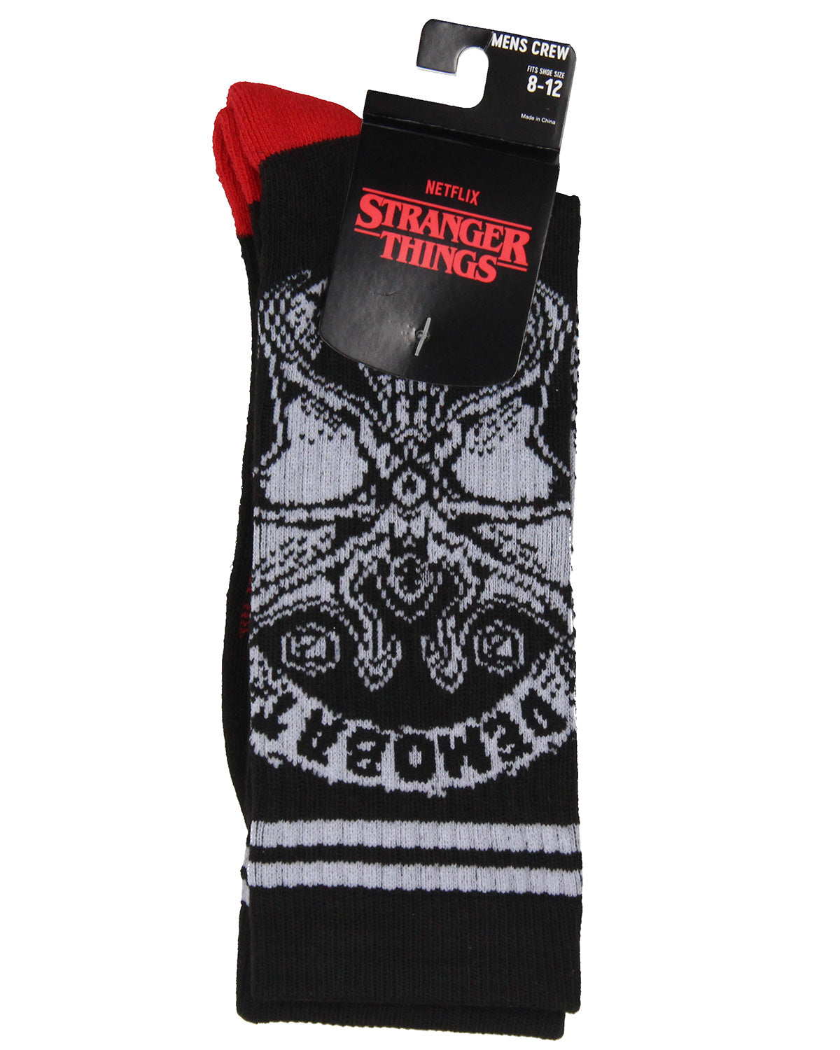 Stanger Things Demobat Flaming Logo Athletic Crews Socks For Women Men 1 Pair