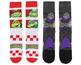 Teenage Mutant Ninja Turtles Shredder Cartoon Crew Socks For Men Women 2 Pair