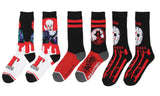 Horror Movie Friday The 13th A Nightmare On Elm Street IT Crew Socks Size 8-12