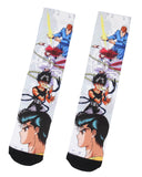 Yu-Yu Hakusho Crew Socks For Men Ghost Files Manga Anime Sublimated Socks