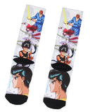 Yu-Yu Hakusho Crew Socks For Men Ghost Files Manga Anime Sublimated Socks