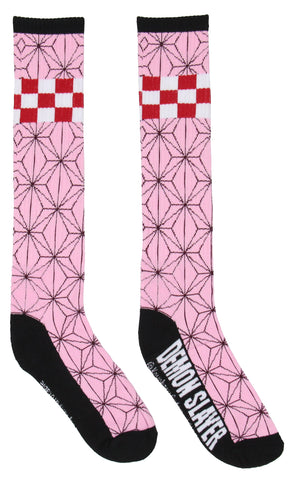 Demon Slayer Anime Nezuko Kamado Costume Knee High Socks For Women 1 Pair