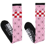 Demon Slayer Anime Nezuko Kamado Costume Knee High Socks For Women 1 Pair