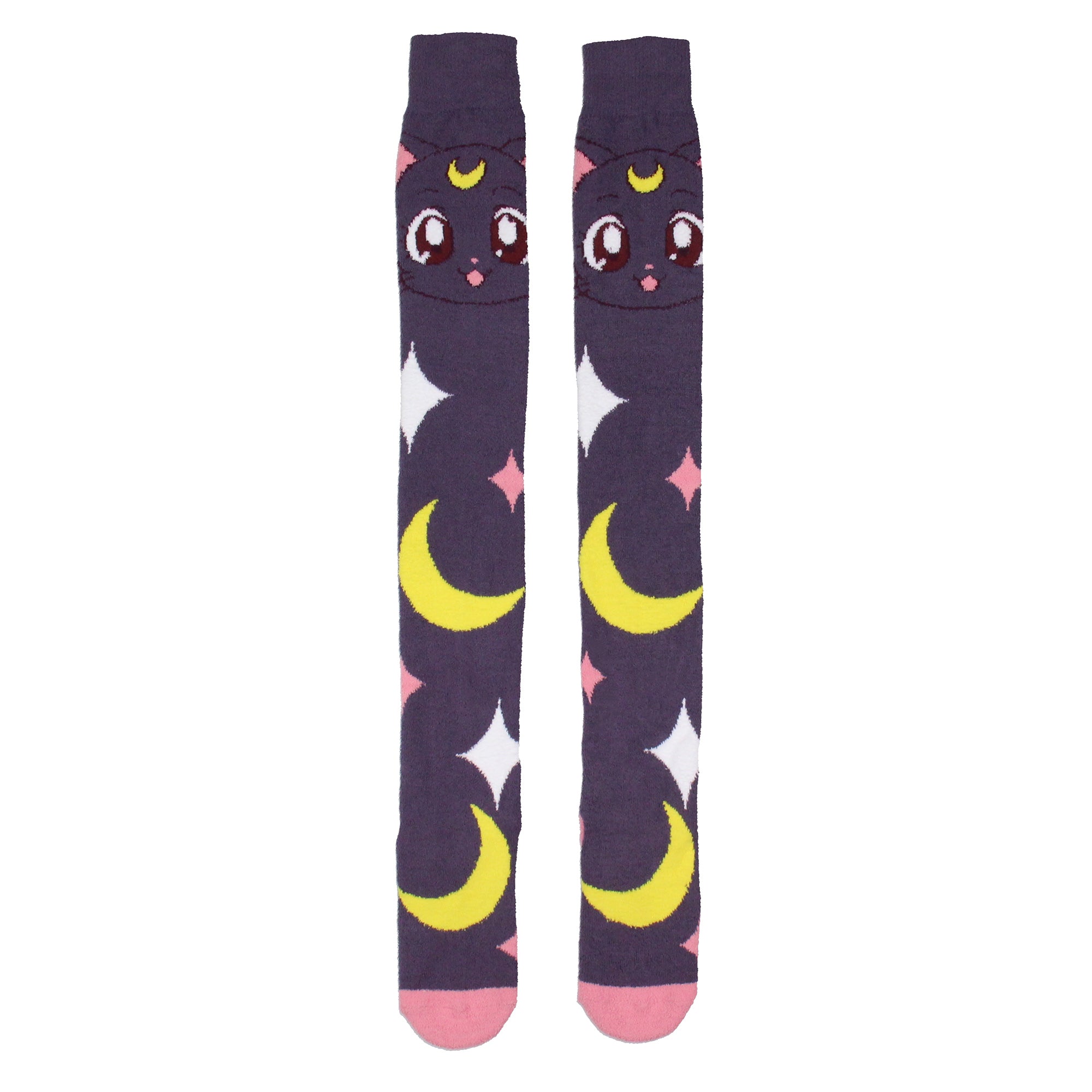 Sailor Moon Crystal Women's Luna Character Design Over Knee High Socks