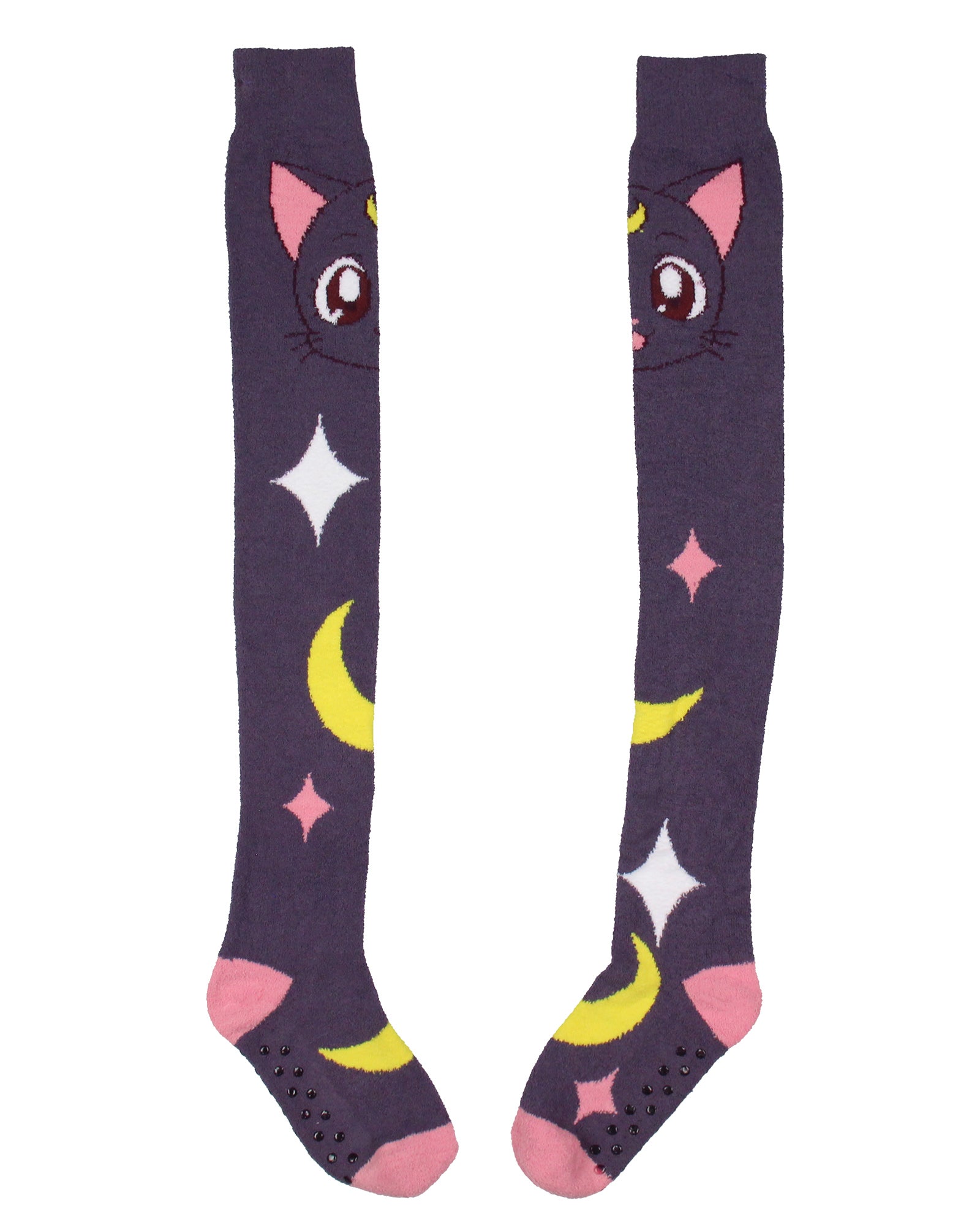 Sailor Moon Crystal Women's Luna Character Design Over Knee High Socks