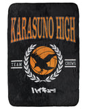 Haikyuu Manga Anime Merch Karasuno High Team Crows Haikyu Plush Throw Blanket