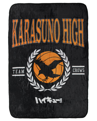 Haikyuu Manga Anime Merch Karasuno High Team Crows Haikyu Plush Throw Blanket
